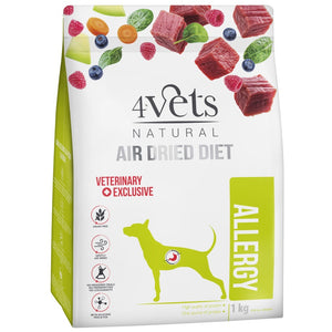 4VETS Natural Hrana uscata pentru caini, Allergy - AIR DRIED 1kg