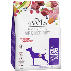 4VETS Natural Hrana uscata pentru caini, Gastro Intestinal - AIR DRIED 1kg