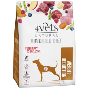 4VETS Natural Hrana uscata pentru caini, Weight Reduction - AIR DRIED 1kg