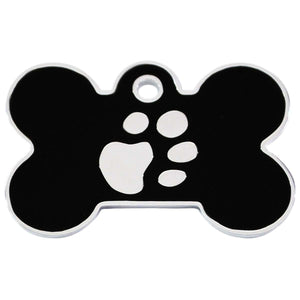 Medalion pentru caini Os Labute Silver Black Imac S - Animax