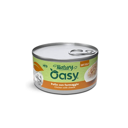 OASY Natury Conservă pentru pisici, cu Pui şi Brânză, în jeleu 85g