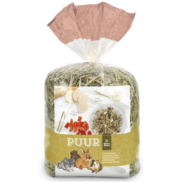 PUUR Fân cu legume pentru rozătoare, cu Păstârnac şi Ardei 500g - Maxi-Pet.ro