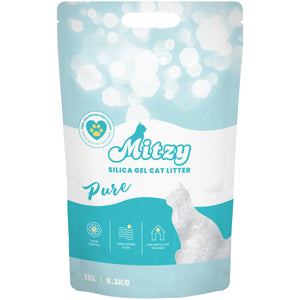 MITZY Silicat Gel Pure, Nisip silicat pentru pisici 15L/6,3kg