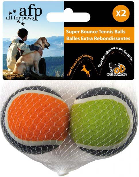 ALL FOR PAWS Outdoor Jucarie pentru caini Set de mingi de tenis 2bucati/6,4cm