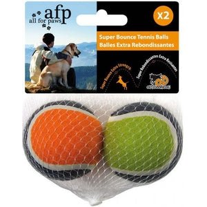 ALL FOR PAWS Outdoor Jucarie pentru caini Set de mingi de tenis 2bucati/6,4cm