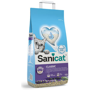SANICAT Classic Lavender, nisip igienic cu aroma de lavanda 10L/6kg