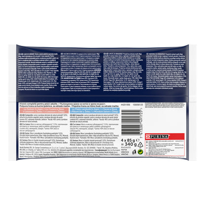 PURINA® FELIX® FANTASTIC Selecție de Pește, cu Somon, Pește Cambulă în aspic, hrană umedă pentru pisici, 4x85 g