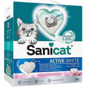 SANICAT Nisip igienic pentru pisici Active White Lotus Flower 10L/8,5kg