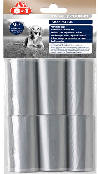 8in1 Saci igienici pentru dispenser Poop Patrol 90 bucati