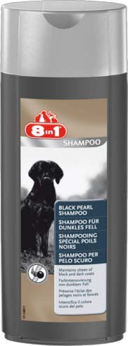 8in1 Şampon Black Pearl pentru caini cu blana neagra 250ml