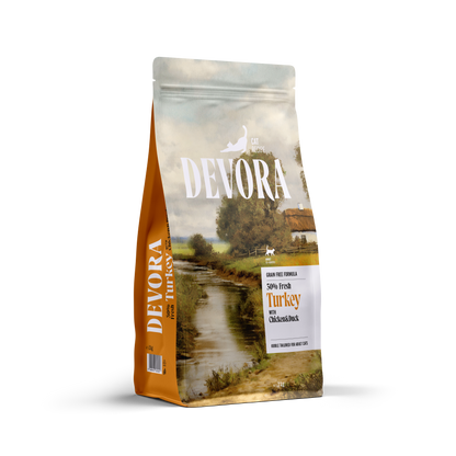 DEVORA GRAIN-FREE CAT ADULT CURCAN SI RATA 2KG
