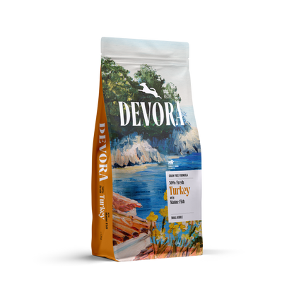 DEVORA STARTER & PUPPY GF MINI CURCAN CU HERING 7.5KG