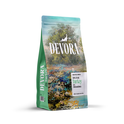 DEVORA GRAIN-FREE CAT KITTEN CURCAN SI RATA 2KG