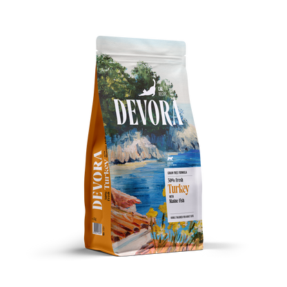 DEVORA GRAIN-FREE CAT ADULT STERILISED CURCAN SI HERING 2KG