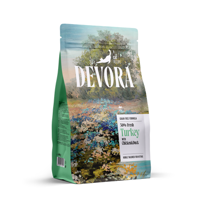 DEVORA GRAIN-FREE CAT KITTEN CURCAN SI RATA 400G