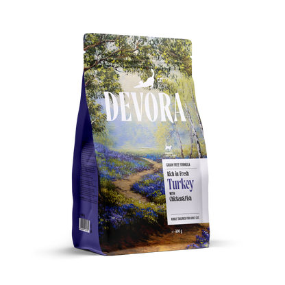 DEVORA CAT STERILIZED GF CARNE ALBA SI CARTOFI DULCI 400 G