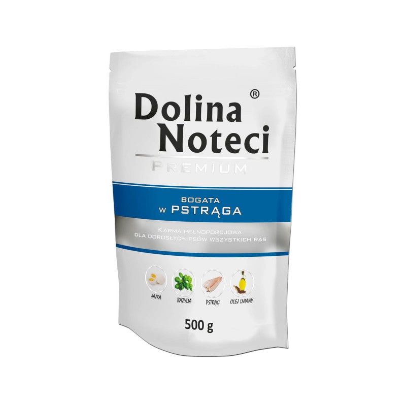 Hrana umeda pentru caini Dolina Noteci cu pastrav 500 g - Animax