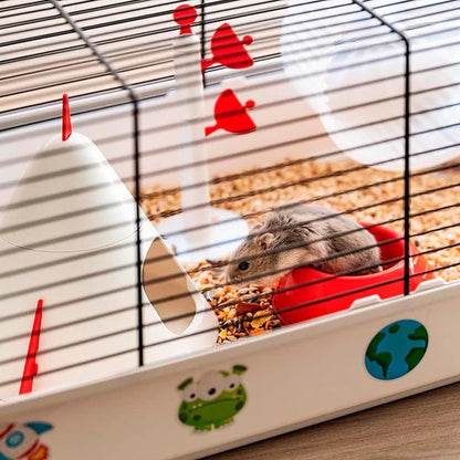 FERPLAST Cuşcă pentru hamsteri CRICETI 9 Spaţiu, Negru, 46x29,5x23 cm