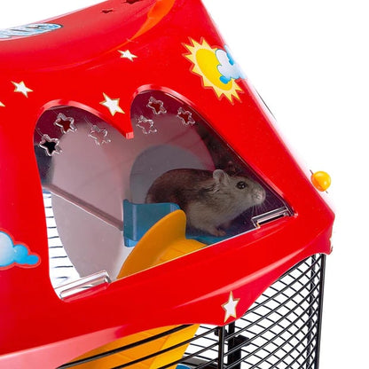 FERPLAST Cuşcă pentru hamsteri CIRCUS FUN, Negru, 49,5x34x42,5 cm