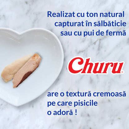 INABA CHURU Recompensă pentru pisici, Varietăţi cu Pui, 20 plicuri x14g