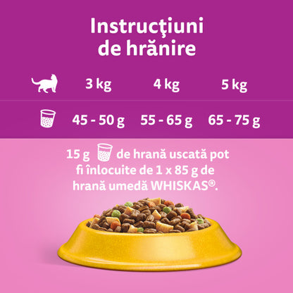 WHISKAS Hrană uscată pentru pisici adulte, cu Pui