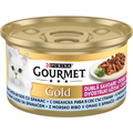 PURINA® GOURMET® GOLD Dublă Savoare, cu Pește Oceanic și Spanac în sos, hrană umedă pentru pisici, 85 g