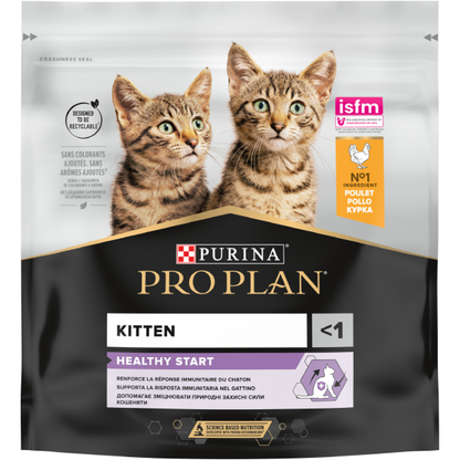 PRO PLAN® HEALTHY START Junior, bogat în pui, hrană uscată pentru puii de pisică, 400 g
