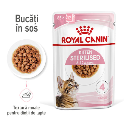 ROYAL CANIN FHN KITTEN Sterilised Plic în Sos pentru pisicuţe sterilizate 85g
