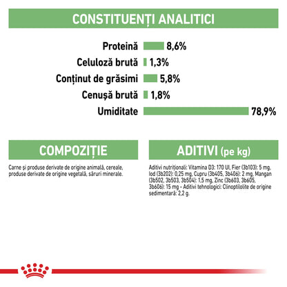 ROYAL CANIN CCN Digestive Care Loaf Plic hrană umedă pentru câini