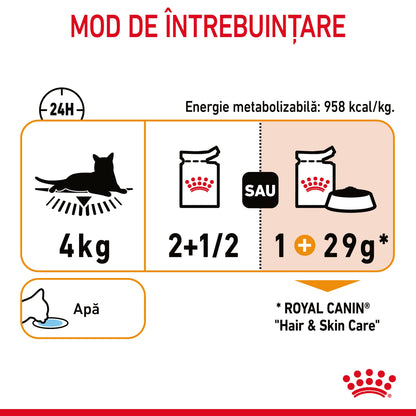 ROYAL CANIN FCN Hair&Skin Care în Sos Plic pentru pisici 85g