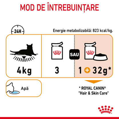 ROYAL CANIN FCN Hair&Skin Care în Aspic Plic pentru pisici 85g