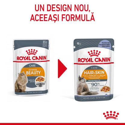 ROYAL CANIN FCN Hair&Skin Care în Aspic Plic pentru pisici 85g