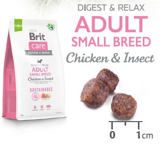 BRIT CARE Sustainable Adult Small Breed, cu Pui şi Insecte - Maxi-Pet.ro