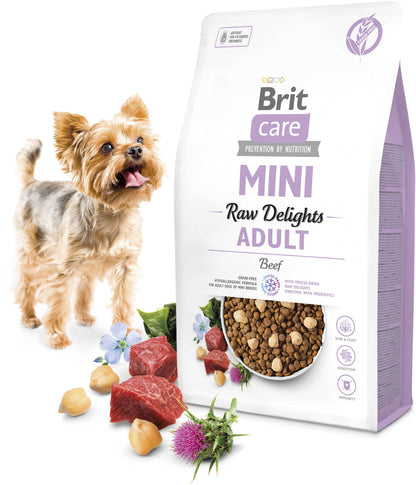 BRIT CARE Mini Freeze-Dried Raw Delights, Adult, cu Vită 2kg