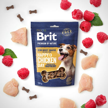 BRIT Premium by Nature recompensă semi-umedă pentru câini, Pui cu Zmeură 180g