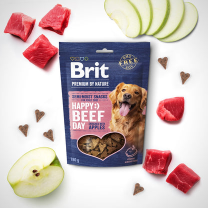 BRIT Premium by Nature recompensă semi-umedă pentru câini, Vită cu Măr 180g