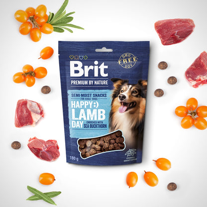 BRIT Premium by Nature recompensă semi-umedă pentru câini, Miel cu Cătina 180g