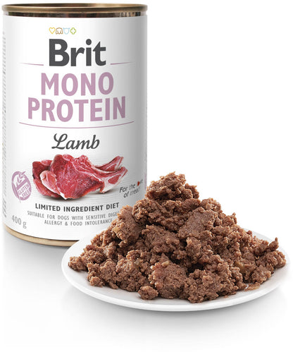 BRIT Conservă monoproteică pentru câini, cu Miel 400g