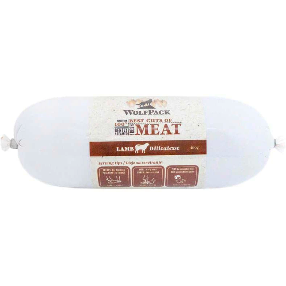WOLFPACK Delicatesse meat sausage, salam 100% miel - Maxi-Pet.ro