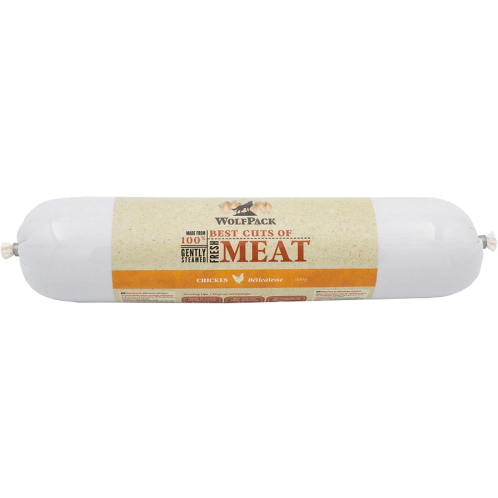 WOLFPACK Delicatesse meat sausage, salam 100% pui - Maxi-Pet.ro