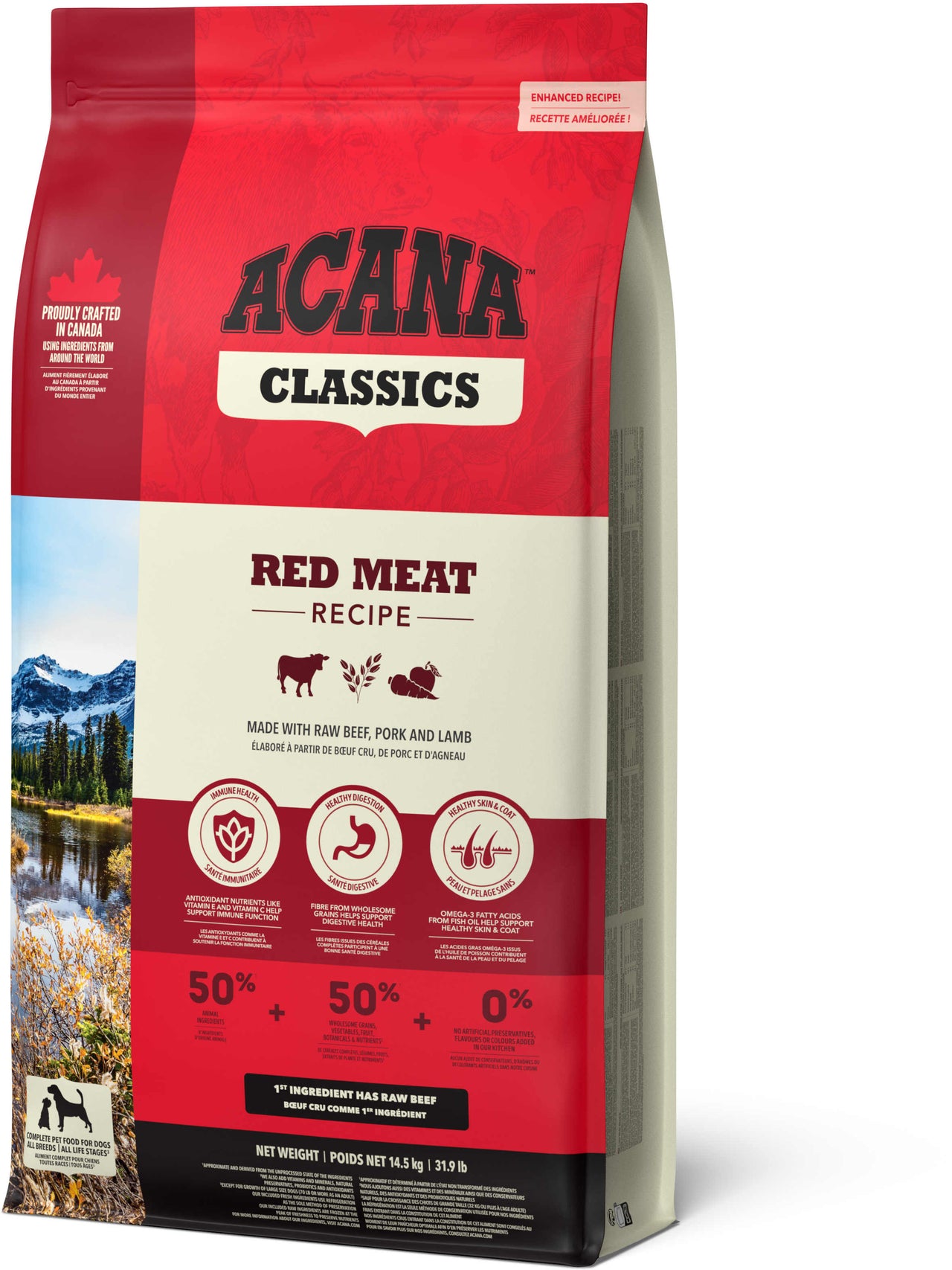 ACANA Classic Red, cu Vita, Miel si Porc 14,5kg
