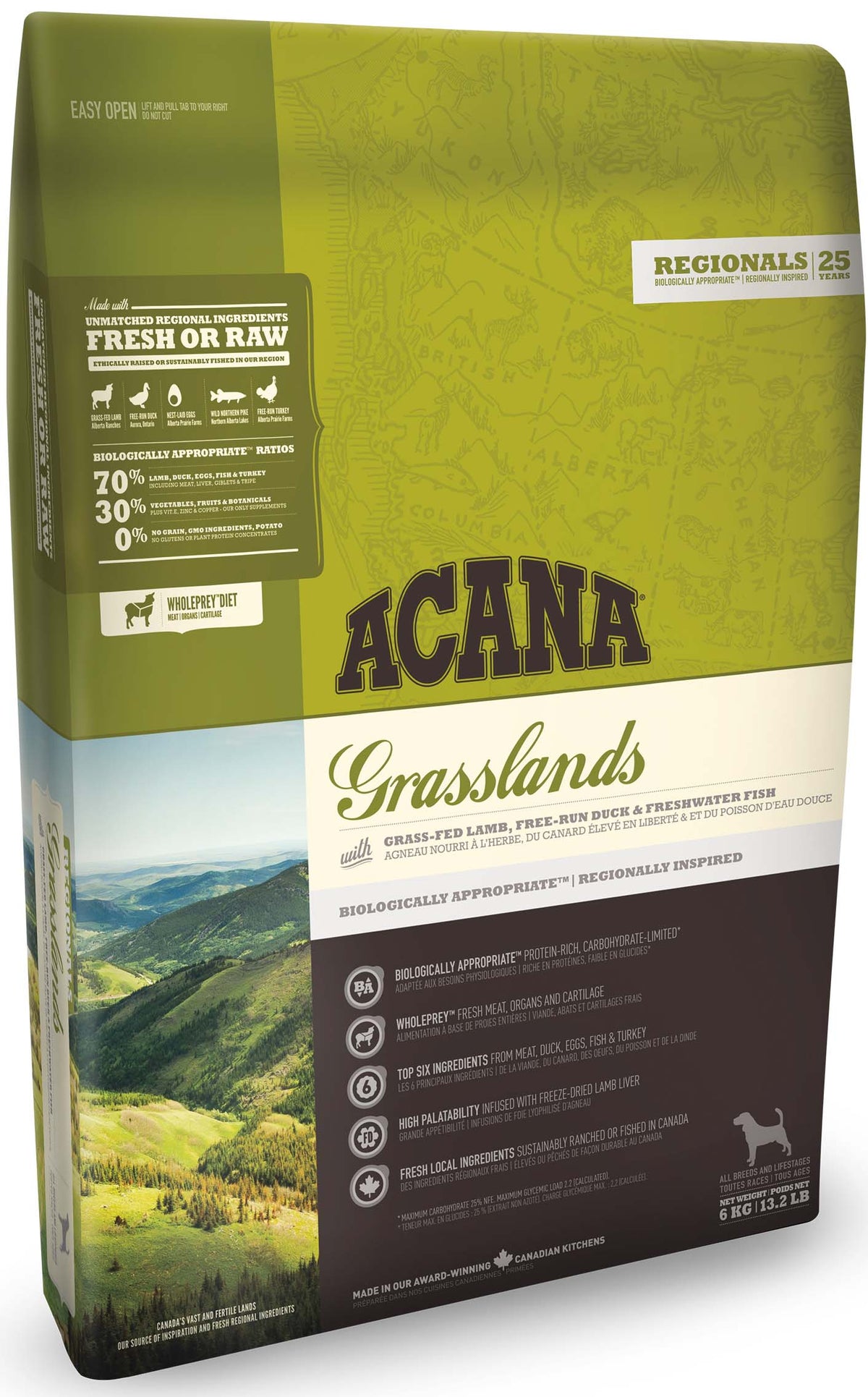 ACANA Hrana uscata GRASSLANDS pentru caini, fara cereale