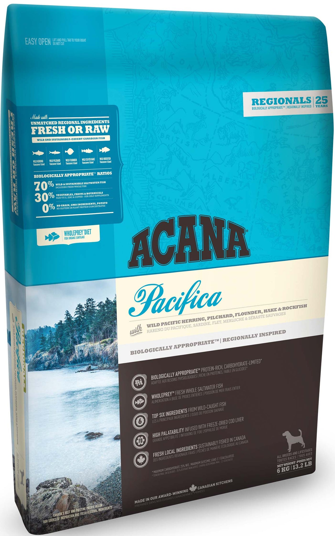 ACANA Hrana uscata PACIFICA pentru caini, fara cereale