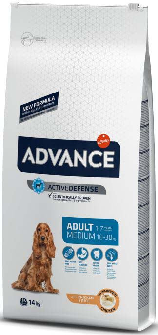 ADVANCE Medium Adult Pui si orez 14kg