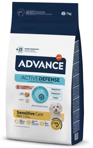 ADVANCE Mini Sensitive, Somon si orez 7kg