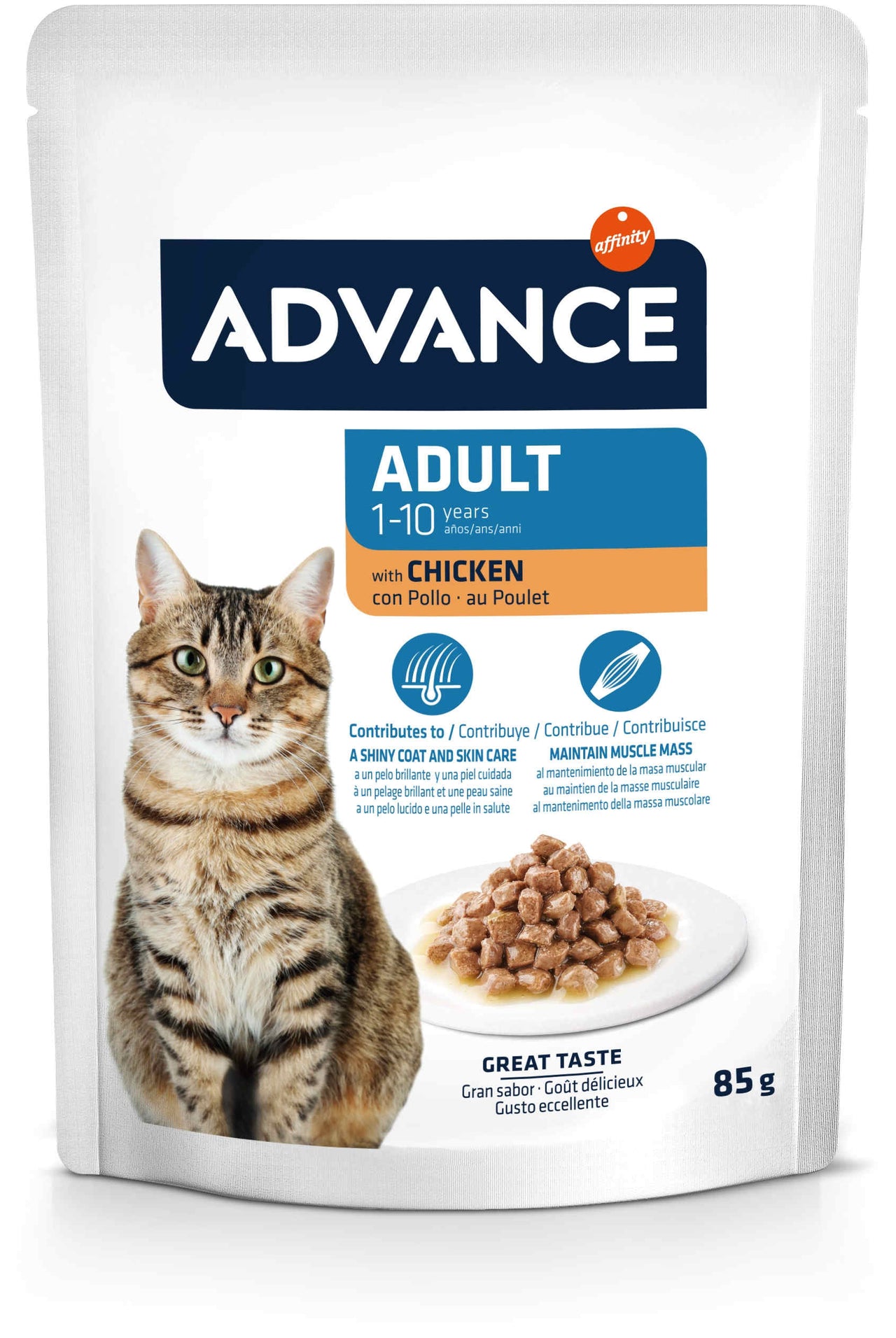 ADVANCE Plic pentru pisici, cu Pui 85g