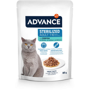 ADVANCE Plic pentru pisici Sterile, Cod 85g 