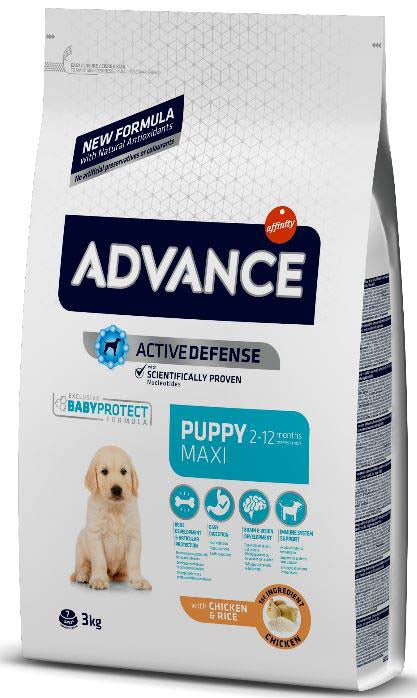 ADVANCE PUPPY Maxi, Pui si orez, 3kg