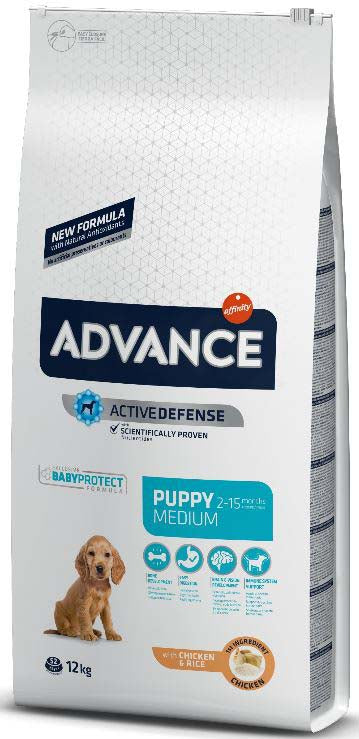 ADVANCE PUPPY Medium, Pui si orez, 12kg