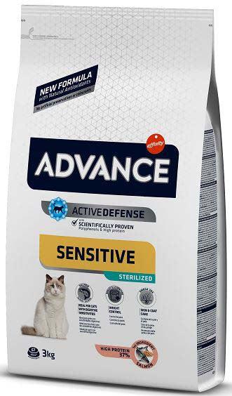 ADVANCE Sterilized Sensitive pentru pisici sterilizate sensibile, cu Somon 3kg